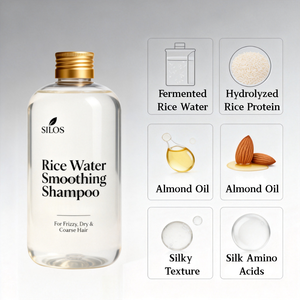 Shampoo lissant à l'eau de riz fermentée multifonctionnel SILOS - Product Image 4