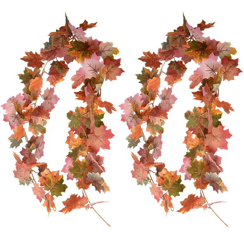 Новый сезон Хэллоуин День благодарения декоративная Осенняя имитация кленового листа гирлянда домашняя стена висит кленовые листья искусственные