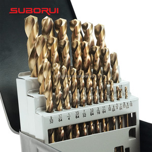 Subirui 29Pcs HSS M35 Cobalt Khoan <span class=keywords><strong>Bits</strong></span> Set Twist <span class=keywords><strong>jobber</strong></span> Chiều dài khoan Bit Kit cho cứng kim loại sắt thép không gỉ - Product Image 6