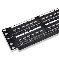 kc High Density 1U 48-Port Cat6 Patch Panel Bersertifikasi CE/ROHS T568A/B Label Harga Pabrik