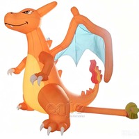 Personnages de dessins animés gonflables géants, modèle de dragon Charizard, dragon de feu gonflable pour événement