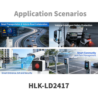 Modul Radar Hi-Link HLK-LD2417 24GHz Sensor Deteksi Kendaraan untuk Pemantauan Lalu Lintas Jalan, Deteksi Jarak, Kecepatan, dan Jalur