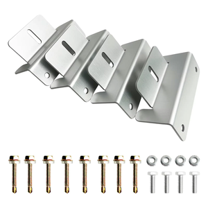 Supports <span class=keywords><strong>de</strong></span> montage en forme <span class=keywords><strong>de</strong></span> Z <span class=keywords><strong>pour</strong></span> panneaux solaires Tripsolar TP-LKR01 certifiés ISO, couleur argent, <span class=keywords><strong>pour</strong></span> camping-car, caravane, système d'énergie photovoltaïque. - Product Image 2