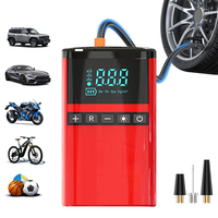 Compresseur de pneus de voiture en plastique 150 PSI, gonfleur portable avec affichage numérique, arrêt automatique, boîte à batterie, double cylindre, certifié CE