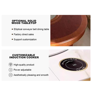 Mesa Buffet Eléctrica de Estilo <span class=keywords><strong>Chino</strong></span>, Ovalada <span class=keywords><strong>con</strong></span> Banda <span class=keywords><strong>Transportadora</strong></span>. - Product Image 4