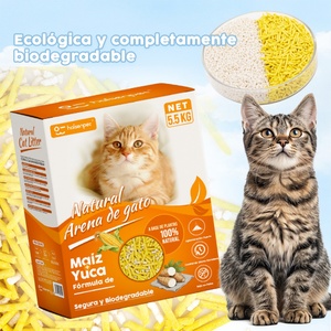 Litière pour chats en maïs et manioc sans poussière, contrôle des odeurs, livraison rapide, usine OEM ODM, vente en gros, certifiée CE BSCI - Product Image 1