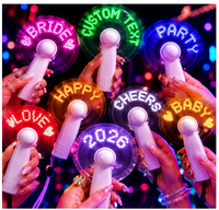 Ventilador de Mano LED Mini Portátil Personalizado al por Mayor con Pantalla de Mensajes Iluminada y Texto Programable para Recuerdos de Fiesta de Halloween