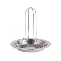 MHK69 Estante para asar pollos de acero inoxidable Soporte vertical antiadherente para pollos Soporte para asar pollos para barbacoa para parrilla