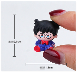 Adulto neonato nonna nonno in miniatura ragazzo e ragazza per giocattoli in resina bambini bambini piccole figurine di personaggi dei cartoni animati - Product Image 3