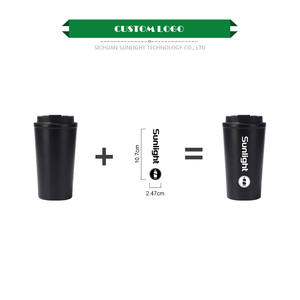 Cangkir cetak kustom 16 oz cangkir kopi hitam cangkir 16 oz baja tahan karat Mug perjalanan termos vakum cangkir kopi cangkir Tumbler terisolasi dengan Logo - Product Image 4