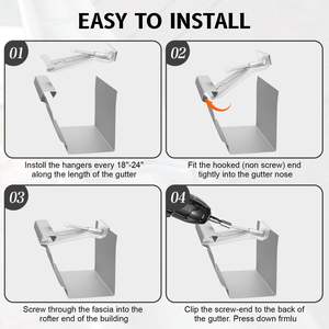 Aksesoris konstruksi aluminium mulus 5 inci selokan tersembunyi Hanger <span class=keywords><strong>bracket</strong></span> untuk hujan selokan - Product Image 4