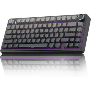 Teclado Mecánico Inalámbrico AULA F75 Pro 75% con Interruptores Intercambiables en Caliente, Retroiluminación RGB, Programable para Juegos, con Perilla y Pre-Lubricado - Product Image 4