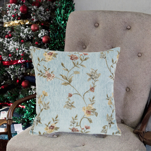 Funda de Cojín Moderna Cuadrada con Estampado Digital Jacquard de Flores, 100% Poliéster, Cierre de Cremallera, para Uso en el Hogar y Hoteles, Personalizable - Product Image 3