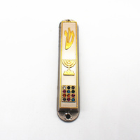 5 pièces Étui de Mezuzah Décoration d'intérieur Judaïca israélienne Décoration de porte Alliage Ustensiles d'église Cadeau de Hanoucca