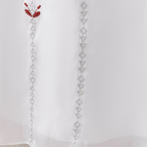 Nuovo Design Abito per Bambini Eid Al-Fitr Ricamato Bianco Costume Islamico Musulmano per Bambini Abiti Lunghi Formali da Damigella con Fiori - Product Image 6