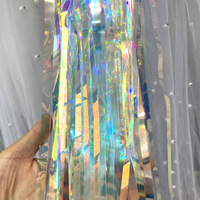 Rideaux Métalliques Laser en Gros Nicro Foil pour Décoration Murale de Mariage, Anniversaire et Noël