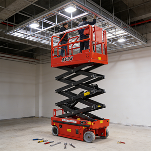 Plataforma Elevadora de Tijera Hidráulica Autopropulsada Pequeña de 20, 30 y 40 Pies con Certificación CE - Product Image 1