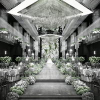 Solution de décoration clé en main pour la conception architecturale intérieure de salles de banquet d'hôtels 5 étoiles