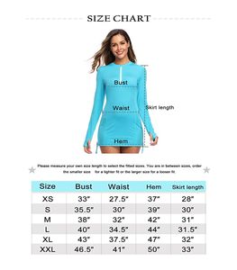 Maillot de bain à manches longues pour femmes, Protection contre les éruptions cutanées et le soleil - Product Image 6