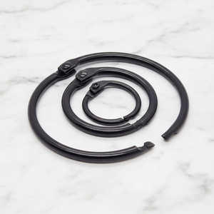 YIWANG, черные металлические кольца для книг, кольца для скрапбукинга, кольца для бумаги с листом - Product Image 1