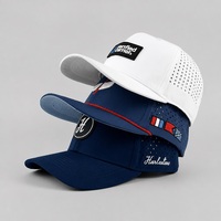 Gorra de Béisbol de 5 Paneles con Logotipo Bordado Personalizado, Parche de Silicona y Perforaciones Láser para Hombres y Mujeres, Gorra para Correr