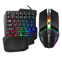 Clavier LED portable à une main 35 touches filaire rechargeable pour IOS Android PC ordinateur portable bureau de jeu
