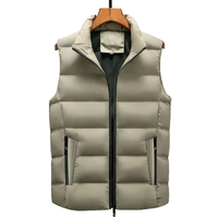 Gilet matelassé personnalisé pour homme, sans manches, de haute qualité, chaud et épais, avec logo sur mesure