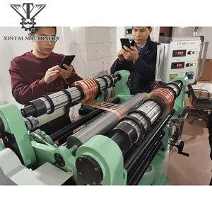 Di alta precisione in metallo foglio di materiale taglierina macchina ribobinatrice rotolo di carta macchina di taglio piccolo bobina di avvolgimento di macchine dalla Cina