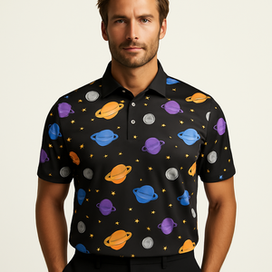 Luxe personnalisé votre modèle personnel de haute qualité lâche évacuation de l'humidité séchage rapide deux tons polos athlétiques vêtements de golf - Product Image 1