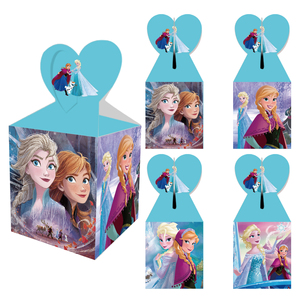 Nuevo diseño Personaliza la caja de regalo con mango impreso Niños Cumpleaños Baby shower Boda Evento Fiesta Favor Tema congelado Caja de dulces para chico - Product Image 2