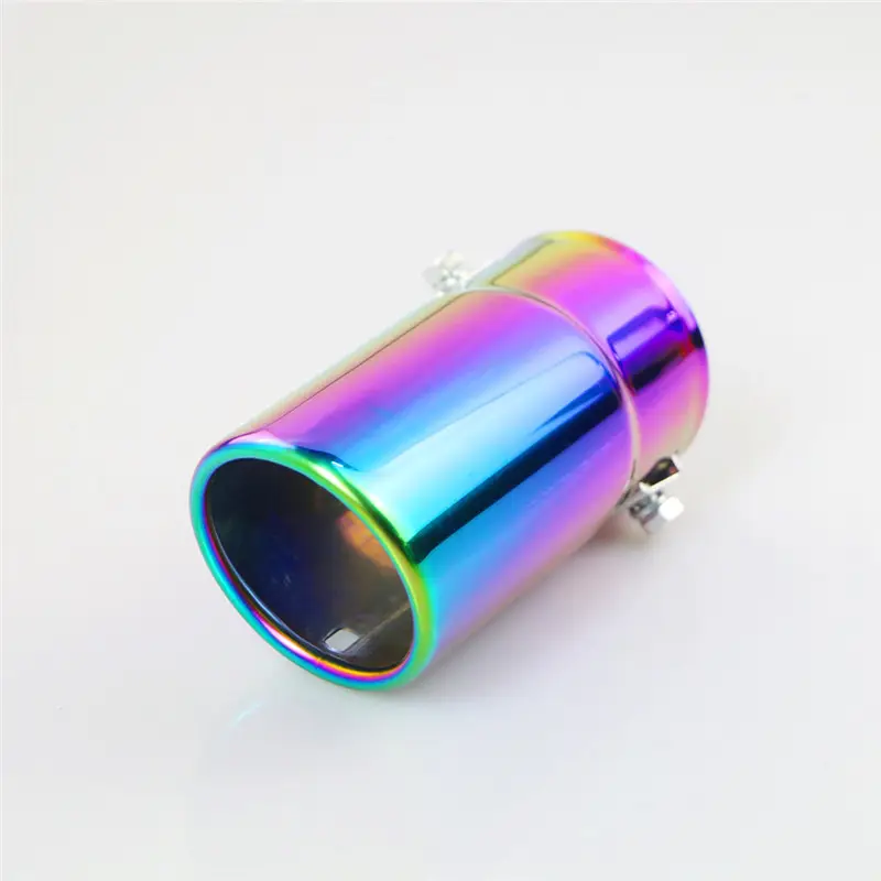 Factory direct sale cheap price C5X universal single wall colorful exhaust tip pipe 2.25