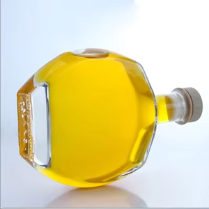 Bouteille en verre rond à facettes extra clair de 700 ml et 750 ml avec bouchon en liège pour spiritueux, <span class=keywords><strong>vodka</strong></span>, whisky - Vente en gros - Product Image 5
