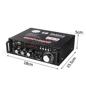 Amplificateur audio de voiture 12/220V 600W 2 canaux avec écran LCD numérique HIFI, amplificateur de puissance Bluetooth FM pour voiture et maison, subwoofer avec télécommande - Product Image 5