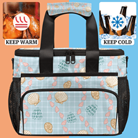 Livraison de modèle de coquilles de pétoncles personnalisées de haute qualité Papier d'aluminium extérieur pliable 6 canettes Igloo Sac isotherme pour aliments congelés