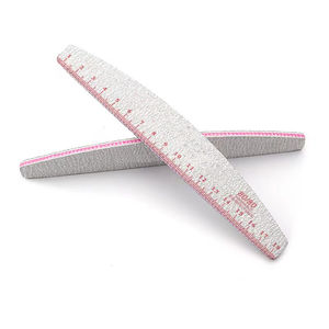 Lima de uñas de doble cara Boomerang de gran venta, grano 80/100/120/150/180/240/320, forma de luna, diseño cebra, núcleo de plástico negro - Product Image 3