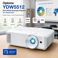 Proyector Empresarial Optoma YDW5512 DLP 720P para Aulas, 3800 Lúmenes con Resolución WXGA de 1280x800 y Diseño Ligero
