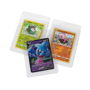 No Closure Premium Clear Plastic <b>Card</b> <b>Holders</b> for <b>Pokemoned</b> <b>Cards</b> 7 Inch Semi-Rigid Protection - Product Image 5