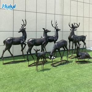 Özel yapılmış açık sanat hayvan döküm bronz geyik heykelleri ve pirinç ren geyiği satılık - Product Image 4