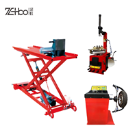 Promotion ZeHoo ZH-MJ-180 Table élévatrice hydraulique à ciseaux électrique 220V pour voitures et motos, capacité 1000 kg, hauteur max. 1200 mm, plateforme 2220 mm