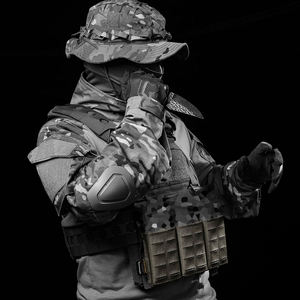 Étuis tactiques triples légers en nylon camouflage Emersongear pour chargeurs 5.56, pochettes de tir à dégagement rapide - Product Image 5