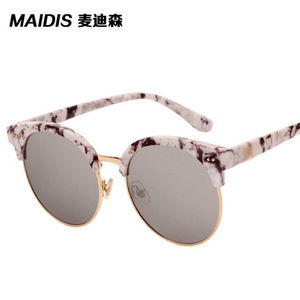 Maidis Patterned Sunglasses Gold Frame UV400 Unisex Sunshades - Product Image 1