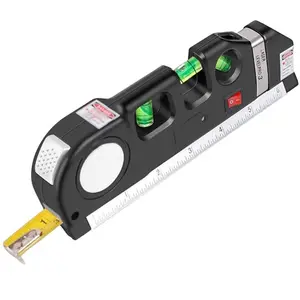 Multi-function laser levels line point cross line 3 in 1 with Tape Measure 2.5M Adjusted Metric and imperial double Bubbles