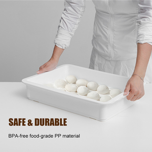 Stackable bánh lưu trữ Container vận chuyển thùng hình chữ nhật Bánh mì lên men khay nhựa bánh pizza bột chống hộp với nắp - Product Image 2