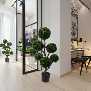 Albero Topiario Artificiale SanBao Milan Ball 90CM, Pianta Simulata, Vegetazione Finta in Vaso di Plastica per Decorazione Interna ed Esterna - Product Image 6