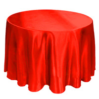 Nappe ronde en satin blanc de haute qualité de 180cm/72 pouces nappe lavable pour la réception de banquet de mariage