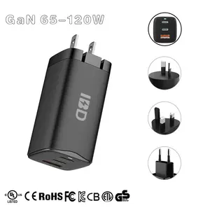 Portable Qc3 PD Mini Flat Foldable 2 Usb C Port Home Qc 4.0 Qc3.0 Small Ports Folding 3 In One Wall Charger for Ipad Apple