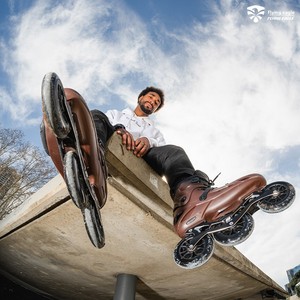 Patins à roulettes <span class=keywords><strong>Flying</strong></span> Eagle F110H, grandes roues planaires à trois roues, chaussures de patinage de vitesse professionnelles, pour adultes, usage urbain et décontracté - Product Image 1