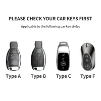 Étui à clés pliable en cuir Mercedes-Benz Classe A Classe B Classe C Classe E Classe S MPV Wuling GLA GLB GLC GLS FML CK-92702