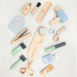 Jouet de simulation de salon de coiffure en bois pour enfants, jeu de rôle, maquillage, <span class=keywords><strong>coupe</strong></span> de <span class=keywords><strong>cheveux</strong></span>, jouet éducatif en bois pour enfants, ensemble de maquillage - Product Image 3