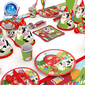 James <b>Cook</b> Animal Farm Party Supplies <b>Kit</b> Disposable Plates Cups Napkins Cutlery Set For Children's Birthday Celebration - Product Image 1